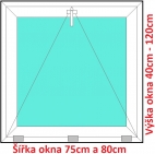 Plastov okna S SOFT rka 75 a 80cm